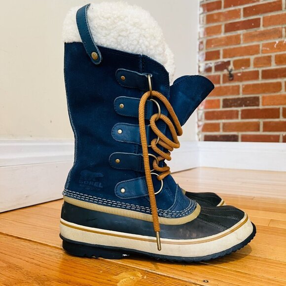 Sorel Women's Brown Suede Waterproof Lace Up Shearling Lined Winter Boots 8.5 - Picture 1 of 16